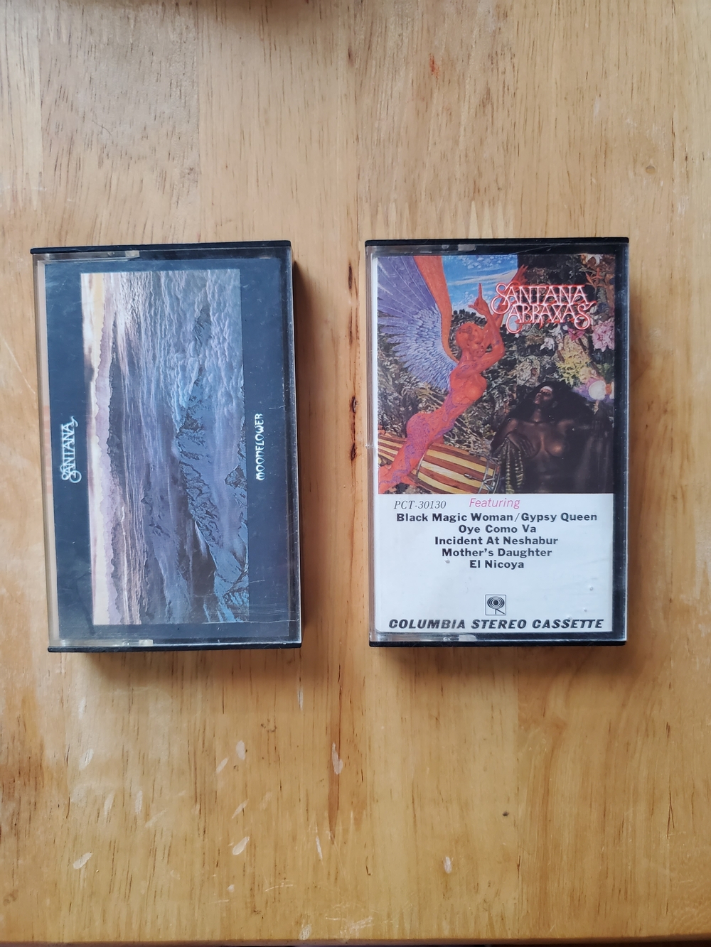 Santana Cassette Tapes - Moonflower & Abraxas Full Albums